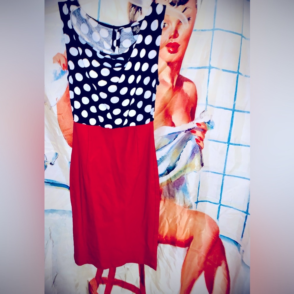 Rock Steady. Sleeveless Pencil Style /wiggle Dress